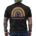 Elementary PTO Rainbow Parent Teacher Organization Student Men's Back Print T-Shirt