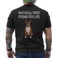 Friend For Life Of Bull Terrier ミニチュアドッグ メンズTシャツ バックプリント