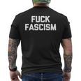 Fuck Fascism 面白い 言って クール ノベルティ 政治 メンズTシャツ バックプリント