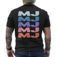 Modern Repeated Text Mj メンズTシャツ バックプリント
