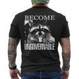 Raccoon Become Ungovernable Raccoon メンズTシャツ バックプリント