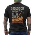 Geologist Don't Take For Granite メンズTシャツ バックプリント
