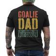 Goalie Dad Uomo Festa Del Papà Portiere Papà T-shirt da uomo con stampa posteriore
