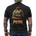 Grafico マルチカラー Chullo Peruano Machu Pichu メンズTシャツ バックプリント