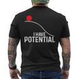 I Have Potential おもしろサイエンス物理ポテンシャルエネルギーギフト メンズTシャツ バックプリント