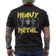 Heavy Metal Death Rock Keleton Horns Up ヘヴィメタル メンズTシャツ バックプリント