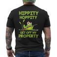 Hippity Hoppity Get Off My Property 面白いカエルミームギフト メンズTシャツ バックプリント