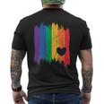 Homme Drapeau Arc-En-Ciel Couleursur La Poitrine Motif Déclaration T-shirt imprimé au dos