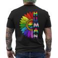 Human LGBTQ Gay Homosexual Queer Sunflower Bisexual Tank Top Men's Back Print T-Shirt