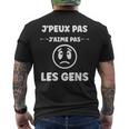 Humoristique Antiocial Humour J'aime Pas Les Gens T-shirt imprimé au dos