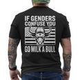 If Genders Confuse You Go Milk A Bull Usa 国旗 アメリカ 長袖tシャツ メンズTシャツ バックプリント