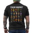 Italian Brainrot 面白いイタリアンブレインロットミームキャラクタ 長袖tシャツ メンズTシャツ バックプリント