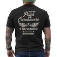 Italiano Papa Carabiniere Festa Del Papà Regalo Italiano T-shirt da uomo con stampa posteriore