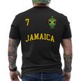 Jamaica チームサッカー ジャマイカ Number 7Occer メンズTシャツ バックプリント