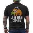 Je Peux Pas J'ai La Flemme Cadeau Rigolo Humour Paresseux T-shirt imprimé au dos