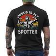Jesus Is Mypotter ファニー ワークアウト 宗教 クリスチャン ジム メンズTシャツ バックプリント