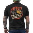 Jiu Jitsu Taco Retro Vintage Tap Outs Then Tacos Men's Back Print T-Shirt