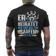 Junggesellenabschied Männer Jga Poltern Herren Jga T-Shirt mit Rückendruck