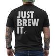 Just Brew It おもしろコーヒーシャツ メンズTシャツ バックプリント