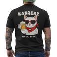 Kanreki 還暦 60歳 記念 猫 サングラス ビール 大人のユーモア メンズTシャツ バックプリント