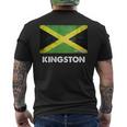 Kingston Jamaica Flag Jersey メンズTシャツ バックプリント