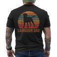 Labrador Papà Labbi Retriever Cane Razza Proprietario T-shirt da uomo con stampa posteriore