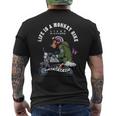 Life Is A Monkey Bike クラシック ブリットモッド メンズTシャツ バックプリント
