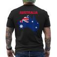 I Love Australia Enjoy Wear Australia Flag Graphic Cool メンズTシャツ バックプリント