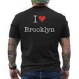I Love Brooklyn With Heart ミニマリスト シンプル グラフィック メンズTシャツ バックプリント