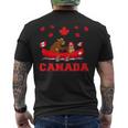 I Love Canada Cool Canada Bear & Chipmunk Cartoon Graphic メンズTシャツ バックプリント