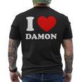 I Love Damon I Heart Damon 面白い名前 Damon メンズTシャツ バックプリント