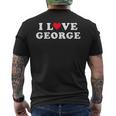 I Love George マッチング ガールフレンド&ボーイフレンド ジョージネーム メンズTシャツ バックプリント