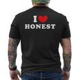 I Love Honest 私は愛する Honest メンズTシャツ バックプリント