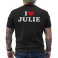 I Love Julie 私は愛する Julie メンズTシャツ バックプリント