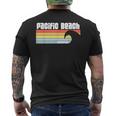 I Love Pacific Beach California Ca パシフィックオーシャンウェーブ メンズTシャツ バックプリント