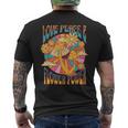 Love Peace ヒッピーコスチューム 60年代 70年代 フラワーフェスティバル衣装 メンズTシャツ バックプリント