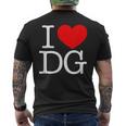 I Love ハート Dg メンズTシャツ バックプリント