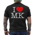 I Love ハート Mk メンズTシャツ バックプリント