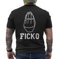 Lustige Italienische Handgeste Figgo Grafik Ficko T-Shirt mit Rückendruck