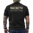 Macbeth The Man The Myth The Legend メンズTシャツ バックプリント