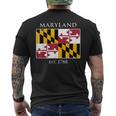 Maryland Flag 7Th Ustate 1788 Maryland Native メンズTシャツ バックプリント