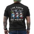 Be Merrynowman Line Dance クリスマス 面白い ホリデーダンス メンズTシャツ バックプリント
