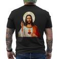 Myuperhero Is Jesus、Faith Love Godシャツ メンズTシャツ バックプリント