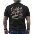 New Year 2026 Cruise Party Celebrations -Adults Black Small Short Sleeve Crew Collar Straight Fit Polyester 100 Unique New Year's Eve Cruise Men's T-shirt Back Print