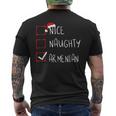 Nice Naughty Armenian Christmas Armenia Roots Heritage Men's Back Print T-Shirt