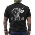 No Difference ワンライフ 違いはありません ベジタリアン 動物愛好家 ビーガン 長袖tシャツ メンズTシャツ バックプリント