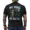 No More Mr Nice Guy Alpha Wolves Meme Alpha Male Wolf Men's Back Print T-Shirt