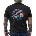 Outta This World かわいい惑星宇宙好き、宇宙飛行士銀河 メンズTシャツ バックプリント