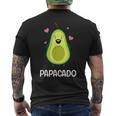 Papacado Avocado Baffi Avocado Papa Festa Del Papà T-shirt da uomo con stampa posteriore