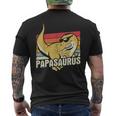 Papasaurus Rex Dinosauro Papaaurus Retro T-shirt da uomo con stampa posteriore